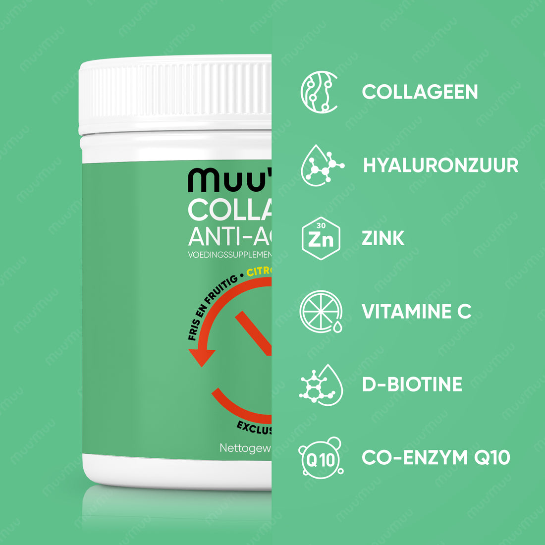 Muu'Muu: Een krachtige combinatie van collageen en anti-age ingrediënten.